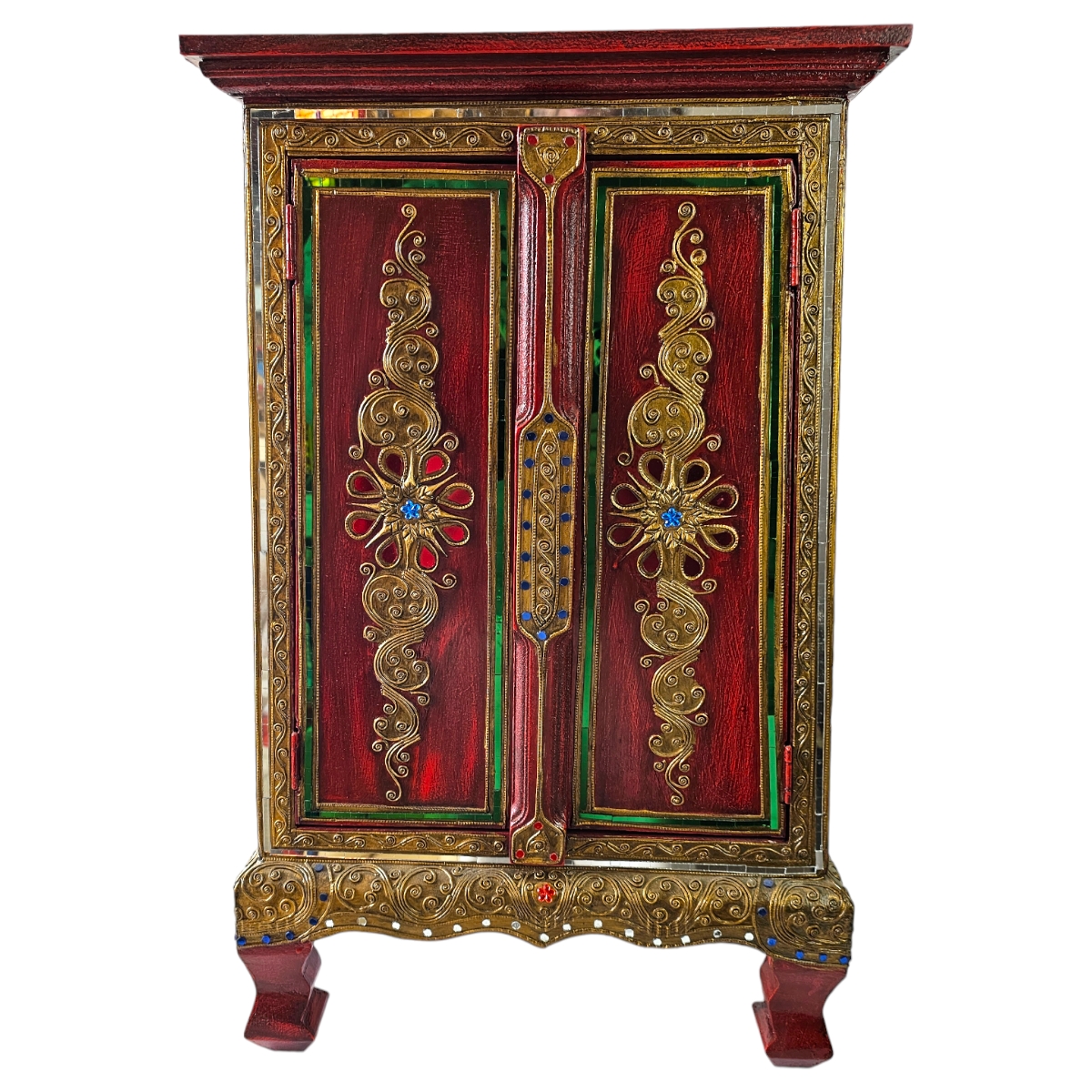 Kommode Rot/Gold Kommode Rot/Gold