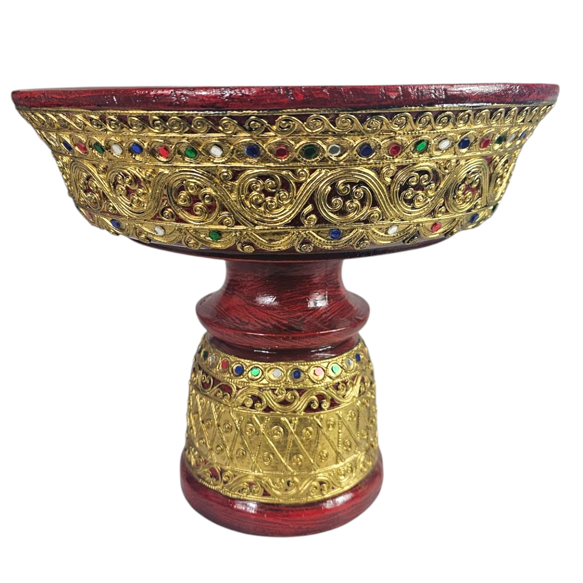 Schale Rot/Gold