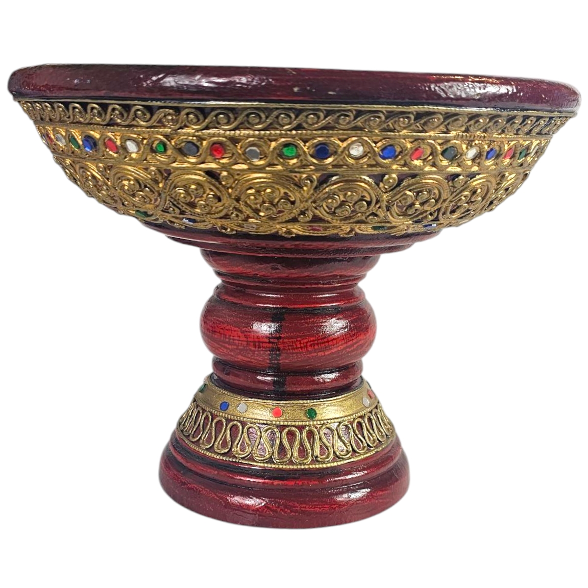 Schale Rot/Gold