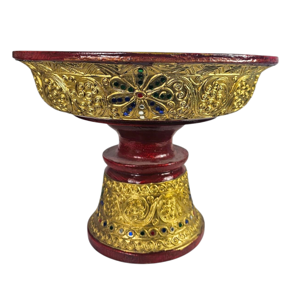 Schale Rot/Gold
