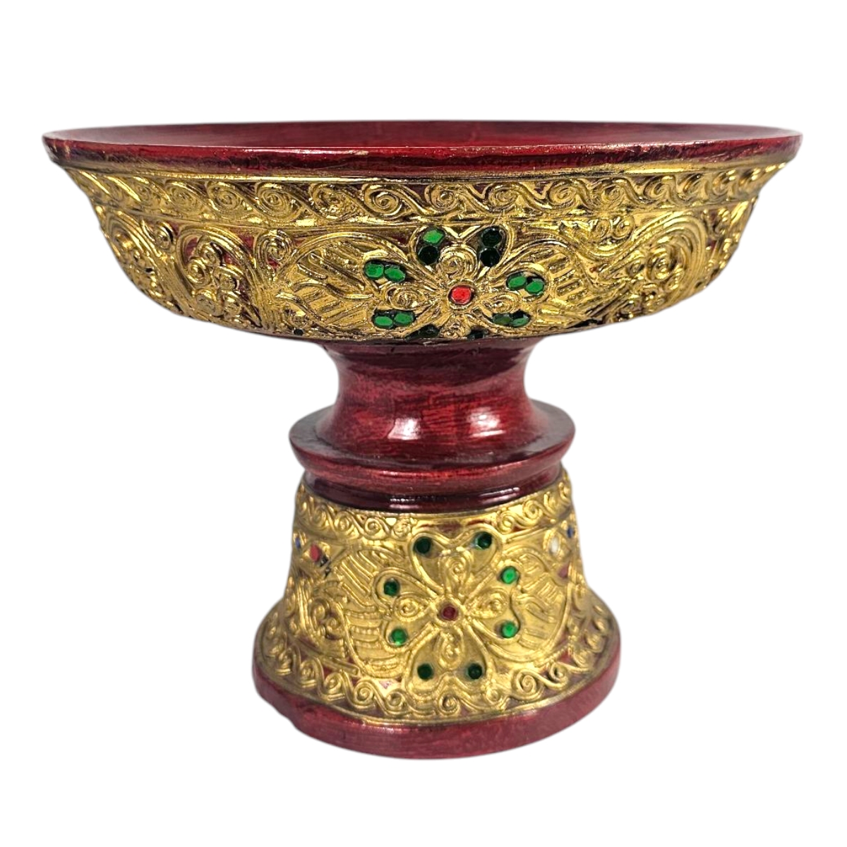 Schale Rot/Gold