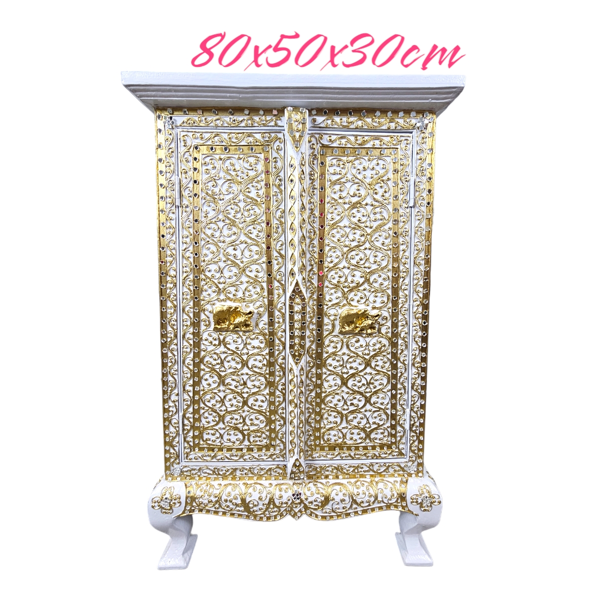 Schrank Weiß/Gold