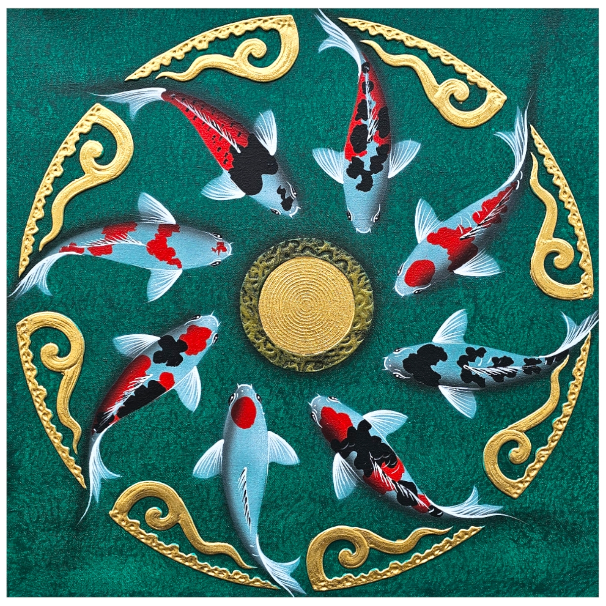 Gemälde Koi