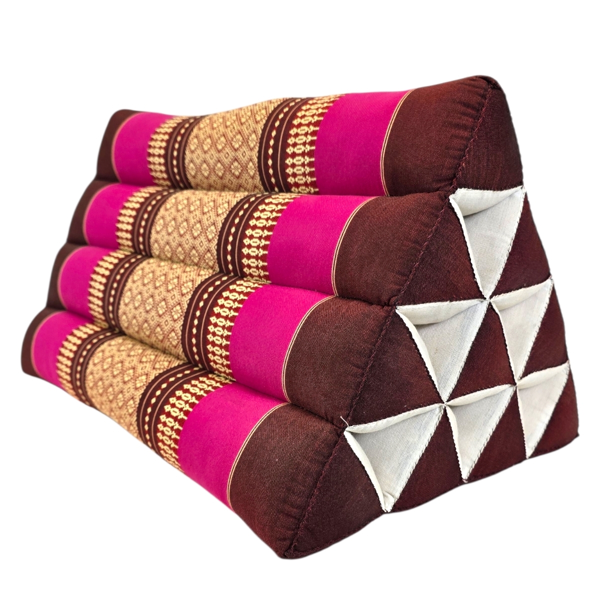 Dreieckkissen aus Kapok Pink