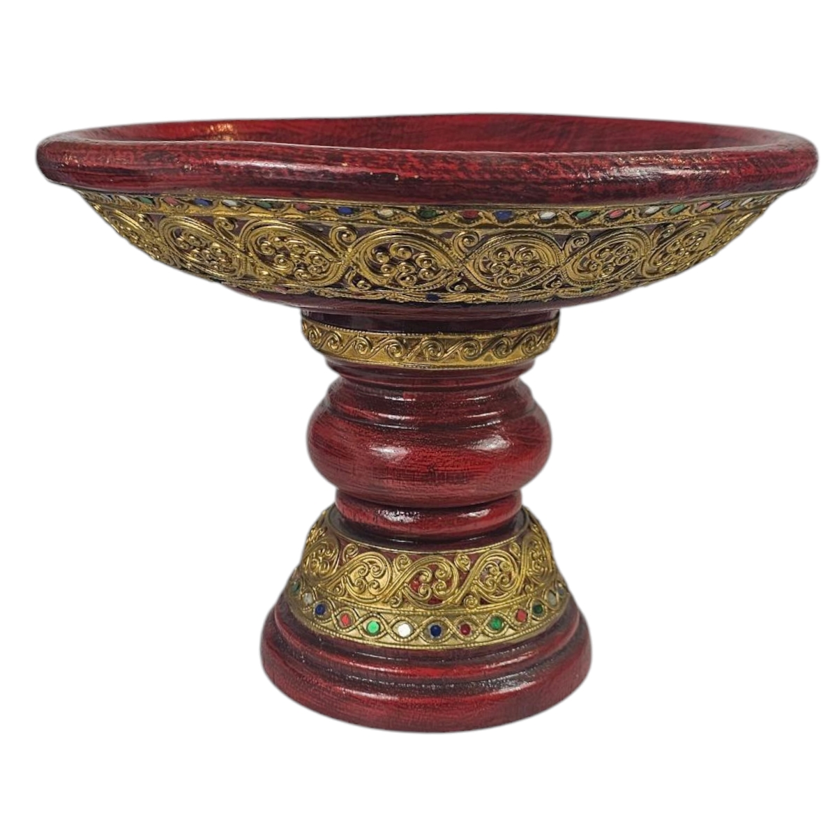 Schale Rot/Gold