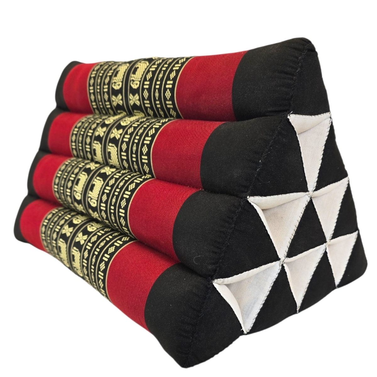 Dreieckkissen aus Kapok Rot/Elefant